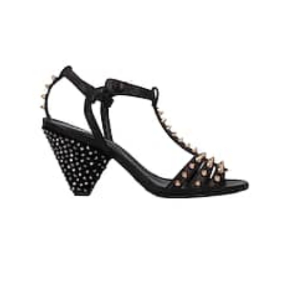 Twin-Set Black Studded Cone Heels